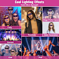 Miniatyrbillede 3 af 6: LED festbriller LED-briller LED programmerbare trådløse briller lyser op briller med tekst graffiti animation rytme til fest bar