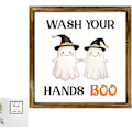 Pikkukuva 7 / 8: Haamu Halloween-seinäkoriste, Vintage-puinen haamukehys kotiin, Pelottava seinätaide