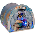 Miniatyrbild 1 av 7: Ocean Tunnel Dockhus Med Möbler Led Ljus Kit Diy Miniatyr Trä Dockor Hus Romantisk Konst Handverk Barn Jul Födelsedagspresent Hus Modell