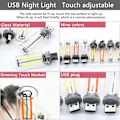 Miniatyrbilde 5 av 7: Mini USB Bilnattslys - Berøringsstyrt LED-Stemningslys for Bilinteriør & Soverom, Modell C c