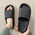 Miniatyrbillede 5 af 7: Høj Kvalitet Sky Tøfler Til Mænd Flip Flops Strand Sandaler Badeværelse Icke-Slipp Slides Mænd Kvinder Slippers Indendørs Hus Sho Er B-Navy 42-43 (fit 41-42)