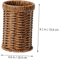 Miniatyrbilde 3 av 5: Imitert Rattan Bestikkstativ Rattan Bestikk Tørrestativ Bestikk Tørrestativ Vicker Penselkopp