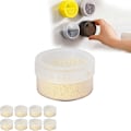 Miniatyrbillede 1 af 8: Magnetiske Krydderierkrukker, Krydderiopbevaringsboks med Transparent Låg, Hvid 8 stk White 8 pcs