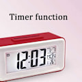Miniatyrbild 4 av 5: Litthing Digital väckarklocka Digital LED-klocka Väckarklocka Datum Temperatur Snooze 8 Music Sleep Batteridriven (röd)