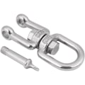 Miniatyrbilde 7 av 8: Heavy Duty Swivel Link, Heavy Duty 304 Rustfritt Stål Swivel Eye ing Snap Hooks Rolling Shackle Device Marin Med Nyckelringar Silver(6mm) 6mm