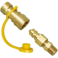 Pikkukuva 1 / 8: Propaani pikaliittimet Messinki 3/8 tuumaa luonnonpropaani kaasugrillin letku Plug Set Connector Työkalu Tarvikkeet ja tarvikkeet (kulta)(1kpl)