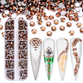 Miniatyrbilde 7 av 8: 3600 stk Nail Art for Rhinestone AB Rhinestones Beads Nail Gems Rundformede Flatback Gems Stones Dubber 6 størrelser med boks Crystal clear Crystal clear