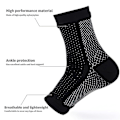 Miniatyrbillede 3 af 5: 3 par neuropati strømper, beroligende strømper til neuropati smerter, tendinitis kompressionsstrømper, plantar fasciitis, neuropati - Hvid - White - L XL White -