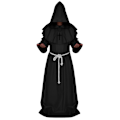 Pikkukuva 2 / 3: Halloween Cosplay Goottilainen Kaapu Kappa Viitta Keskiaikainen Pappis Puku black