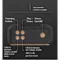 Pikkukuva 4 / 5: Kortradio Langaton Retro Kannettava Bluetooth-kaiutin (vihreä)