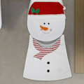 Pikkukuva 3 / 8: Joulu WC-istuimen kansisetti - Juhlava lumimies kylpyhuoneen matto ja kansi Snowman