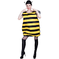 Miniatyrbillede 1 af 5: Bi-dragt Unisex Humle Voksen Kostume Halloween Udklædning