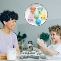 Miniatyrbillede 3 af 5: 2-pak Astronaut Silikonforme Raket Planet Silikonform, 6 Hulrum Rumtema Bageform Plade DIY Værktøj til Baby S