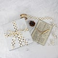 Miniatyrbild 4 av 5: Gyllene prickigt Organza Band för Presentinslagning Hårsnoddar Hantverk Sy Inbjudan Blomsterarrangemang