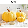 Miniatyrbilde 1 av 4: Plysj pute i form av gresskar, myk fleece, høstdekorasjon til hjemmet White 20cm/7.8inch