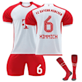 Pikkukuva 1 / 9: 23-24 Aikuisten ja Lasten Poikien Jalkapallopaidat Jalkapalloharjoitusasu Urheiluvaatteet 3-osainen setti 2324 Bayern München Koti#6 2324 bayern-munich home#6 xl