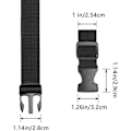 Miniatyrbilde 2 av 4: Fanny Pack Belteforlenger Justerbar Elastisk Stropp for Holografiske Vesker, 2-pakning (Svart) Extender Belt - 1 inches