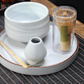 Miniatyrbild 4 av 5: 1/2/3 Handgjord Matcha Visp Stativ Teceremoni Teservs för White with Crack 6 x 7cm 1Set White with Crack 6 x 7cm