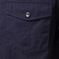 Miniatyrbilde 6 av 7: 2023 Ny høst militær stil 100 % bomull fickskjorte for menn Ensfarget Smal Casual Herreskjorter Langærmede Black M