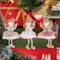 Pikkukuva 5 / 7: Söta Flicka Ängel Julhängande Dekorationer Julgran Hängande Prydnader Juldekorationer För Hem Juldockor Barnpresent Navidad Gåva Q23-012 Champagne