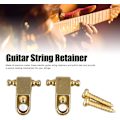 Miniatyrbillede 2 af 8: Guitar String Retainer, Tree Standard Roller String Guides Metal Elektrisk Gitarr String Guide Retainer Byte (Guld) Guld