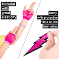 Miniatyrbild 3 av 5: Dam 80-tal Neon Accessoarer Dans Hen Stag Fancy Dräkt Retro Rose red Rose red SQBB