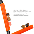Miniatyrbillede 4 af 8: Guitar Pick Holder, Non-Slip Orange Rubber Pick Holder, Storage Display for Microphone or Music Stand