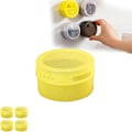Miniatyrbild 1 av 8: Magnetiska Kryddburkar, Kryddförvaringslåda med Transparent Lock, Gul 4 st yellow 4 pcs