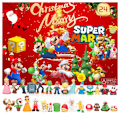 Miniatyrbilde 1 av 2: Super Mario Barnkalender for Barn 2024, 24 overraskende julegaver med fargerike Mario-leker A