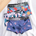 Miniatyrbild 2 av 7: 3st Herrtrosor BoxerShorts Herr Underkläder Bomull Boxer Herr Cartoon Fruktkalsonger Andas Fukt Man Boxers LiJuTao XXL 70-80KG