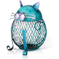 Miniatyrbild 5 av 5: Spargris eller behållare i form av en katt för inredning