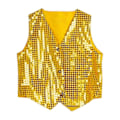 Miniatyrbillede 1 af 5: Glittervest til fest, unisex, farverig, børn, ærmeløs, paljetvest - perfekt gul Yellow XL