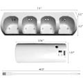 Miniatyrbillede 6 af 8: Wii Controller Lade Station, 4 i 1 Controller Lade Dock med 4 stk. 2800mAh Genopladelige Batteripakker til Wii/Wii U Spil Fjernbetjening Hvid White