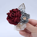 Miniatyrbillede 3 af 5: Roset Corsage Armbånd Blomster Broche til Bryllup