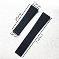 Miniatyrbillede 4 af 7: Silikon Gummi Sort Urrem 22Mm Urrem Til Tag Rem Carrer F1 Heuer Rem Butterfly Spænde Drevet Blødt Armbånd Sort Ingen Spænde 22mm