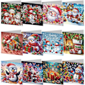 Miniatyrbild 1 av 8: 12/8/6/4-pack Diamantkonst Julgranskortsset, Handgjorda Semesterkort HK045