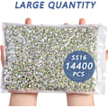 Miniatyrbillede 4 af 4: 14400 stk AB Krystal Flade Rhinestones til DIY Håndværk, SS16, 3,8-4,0 mm Crystal AB SS16/14400pcs