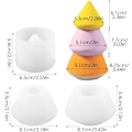 Miniatyrbillede 6 af 8: Forme til lysestøbning | julelys | juleharpiksforme | Lyskopper form | julepynt form delt juletræ lysfremstilling epoxy form boligindretning