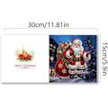 Miniatyrbild 8 av 8: Diamantkonst Julgratulationskort Set, 12/8/6/4 Pack, DIY Handgjorda Kort HK049