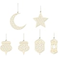 Pikkukuva 1 / 6: Eid Mubarak -trädekorationer, hängande prydnader, Eid Mubarak -dekorationer för hemfest, trädekorationer 6st-bcefhi