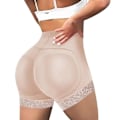 Miniatyrbild 2 av 3: Kvinnors Body Shaper Vadderad Rumplyft Trosa Rumpa Höftförstärkare Falsk Rumpa Shapewear Shorts Push Up Shorts - Perfekt Beige Beige Beige S