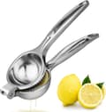 Manuell citronpress - Manuell citruspress i zinklegering - 7,2 cm stor båge med diameter - Skruvgängdesign - Ergonomisk - Silver