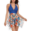 Miniatyrbillede 3 af 10: Todelt badedragt til damer Bikini Tankini Set Badetøj badedragt Sort,L Black,L