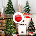 Pikkukuva 4 / 8: Plush-joulukuulat, koristeelliset koristeet joulukuuseen 8 cm red