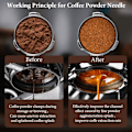Miniatyrbilde 5 av 8: WDT-verktøy Aluminiumslegering Kaffeomrører Distributør 7 Nåler 0,3 mm + 10 Erstatningsboller Espresso-nål med Holder Espresso Kaffe Blender