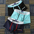 Pikkukuva 1 / 7: Miesten alushousut Puuvilla Herrundervaatteet Boxerit Painettu boxer Mukavat shorts Herrundervaatteet L-3XL 3kpl Musta Qing Navy XXL 75-85KG