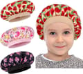 Siden Satin Bonnet-3-pack Barn Satin Hårmössa - Perfet-max
