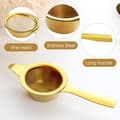 Miniatyrbillede 2 af 7: Tesil - Tesier i rustfrit stål - løs te-infuser - finmasket tefilter - guld