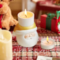 Miniatyrbilde 5 av 8: Julemann Lysestake, Morsomme Votivlysstaker for Julepynt Gold
