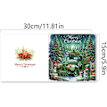 Miniatyrbild 6 av 8: 12/8/6/4-pack DIY Diamantkonst Julgranskortsset, Handgjorda Kristallkonstkort HK059